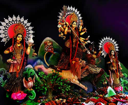 dea Durga sconfigge Mahishasura